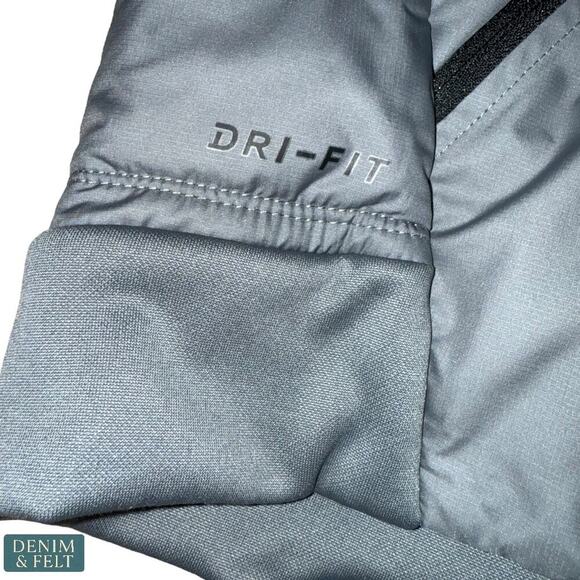 Nike Dri-FIT Gray Full-Zip Hooded Jacket Men’s Large Activewear Winter Warm - Picture 15 of 16